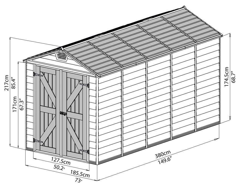 Palram SkyLight 6 ft. W x 12 ft. D Plastic Storage Shed & Reviews Wayfair